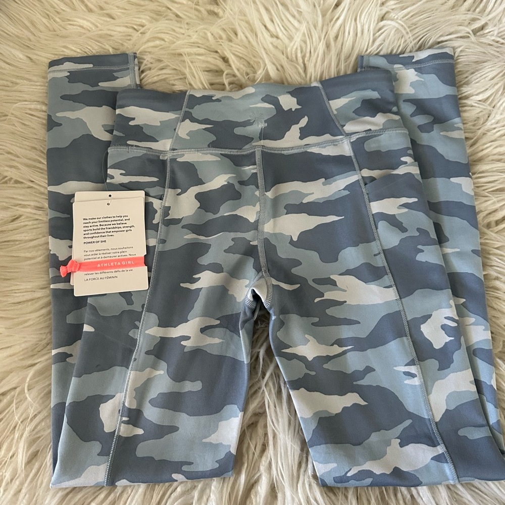 Athleta girl Stash your treasures tight gray camo high rise leggings P NWT - Picture 3 of 7